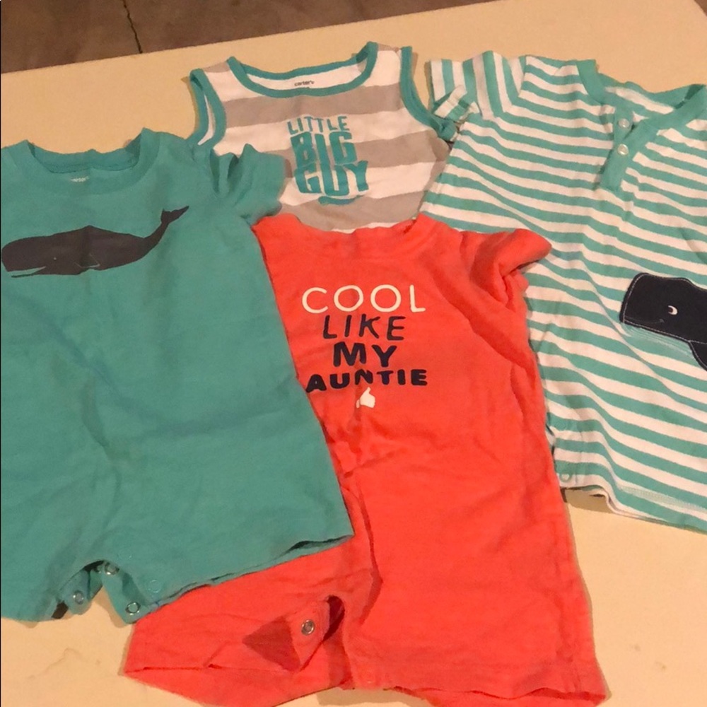 Baby boy clothes Rompers 4 rompers total bundle